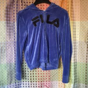 FILA Purple Velour Hoodie